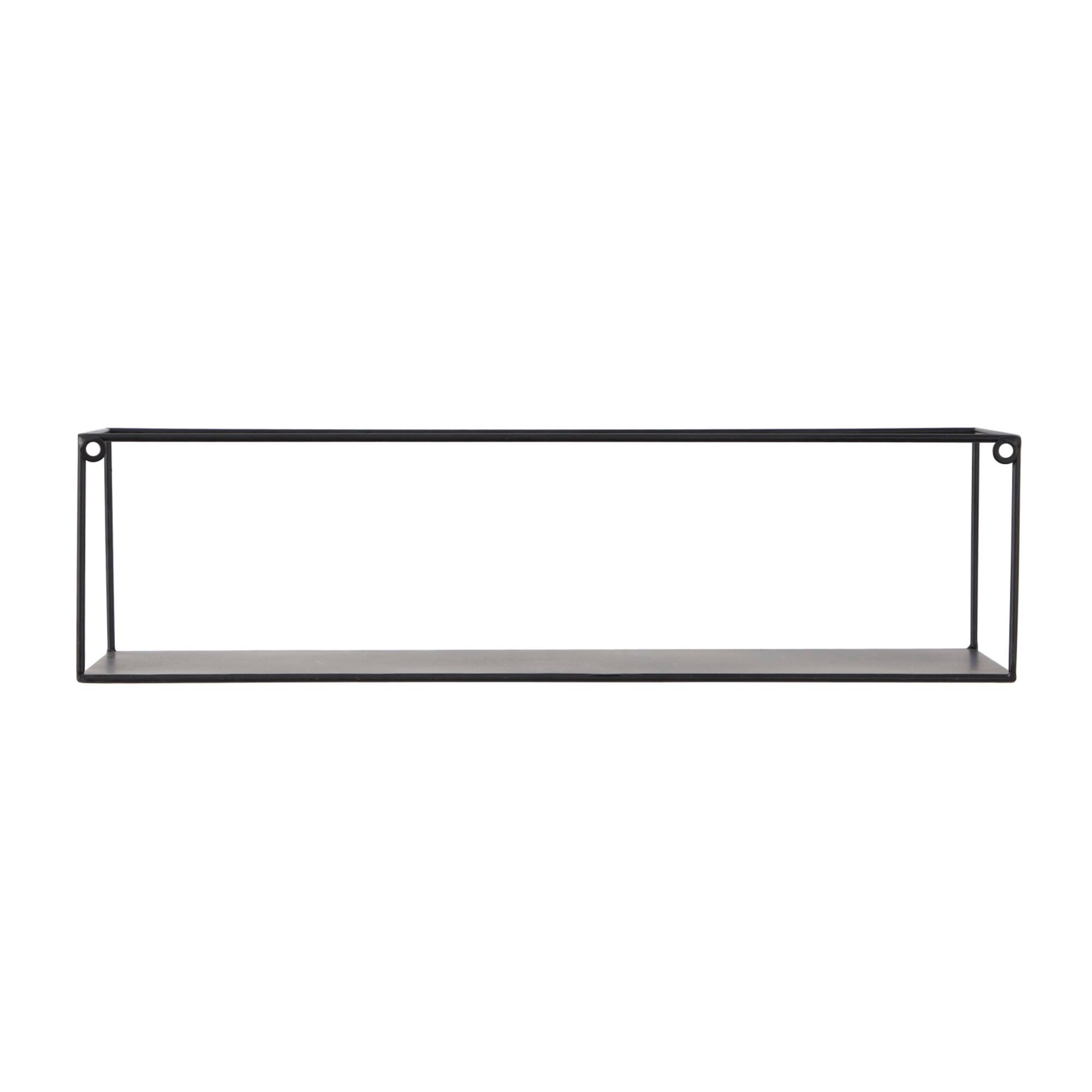 Black Metal Modern Wall Shelf, Set of 2 24", 23"